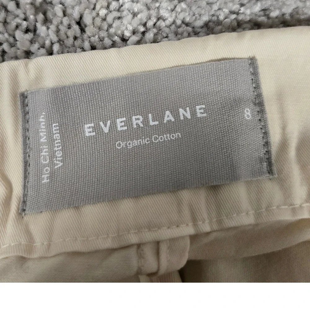 Everlane Easy Short Cream Bone Organic Cotton Elastic Waist Pull On Shorts Sz 8